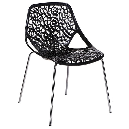 Krzesło ELIOR Lenka, czarne, 57x55x82 cm Elior