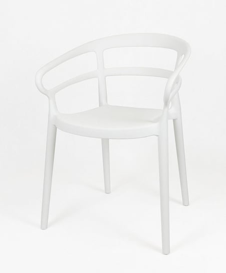 Krzesło ELIOR Lesti, białe, 43x56x76 cm Elior