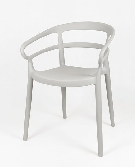 Krzesło ELIOR Lesti, jasnoszare, 43x56x76 cm Elior