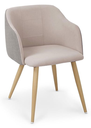 Krzesło ELIOR Limer, beżowo-popielate, 54x61x76 cm, 4 szt. Elior