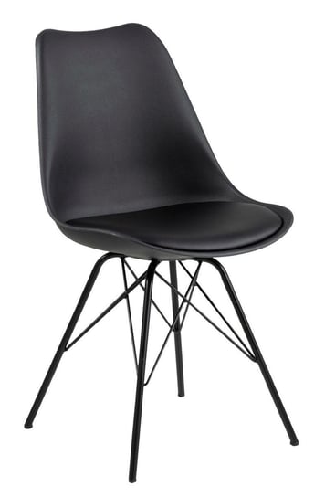 Krzesło ELIOR Lindi, czarne, 48,5x54x85,5 cm, 4 szt. Elior