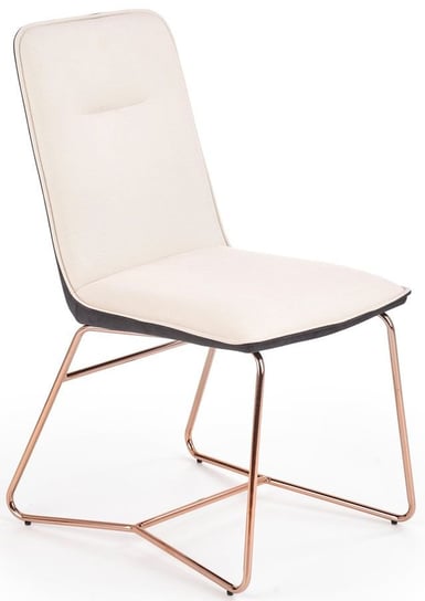 Krzesło ELIOR Malibu, kremowe-popielate, 90x60x46 cm Elior