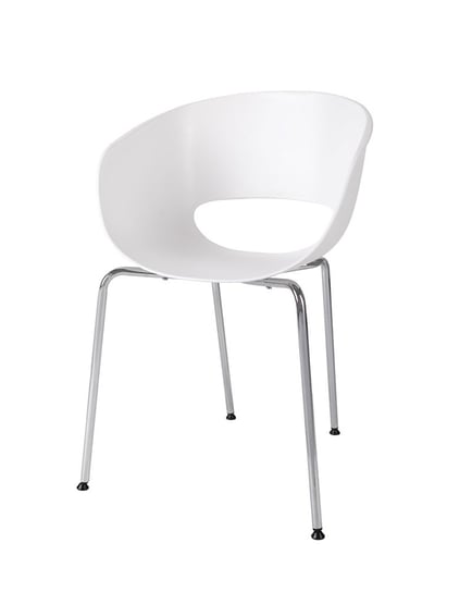 Krzesło ELIOR Malto, białe, 50x42x85 cm Elior