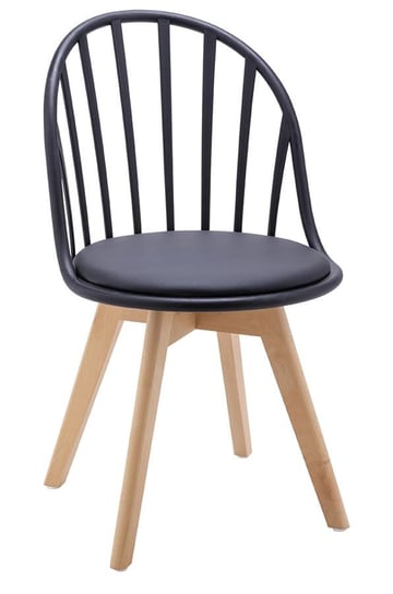 Krzesło ELIOR Melba, czarne, 56x50x84 cm Elior