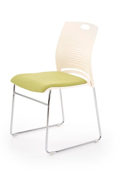 Krzesło ELIOR Memos, biało-zielone, 44x51x80 cm, 4 szt. Elior