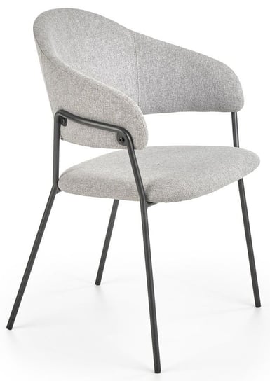 Krzesło ELIOR Miloni, popielato-czarne, 55x58x84 cm Elior