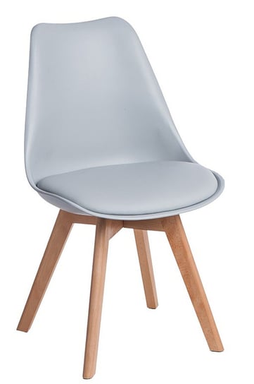 Krzesło ELIOR Netos 2X, szare, 48x55x80 cm Elior