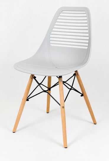 Krzesło ELIOR Nimmi, jasnoszare, 85x46x43 cm Elior
