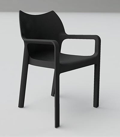 Krzesło ELIOR Nolen, czarne, 57x52x85 cm Elior