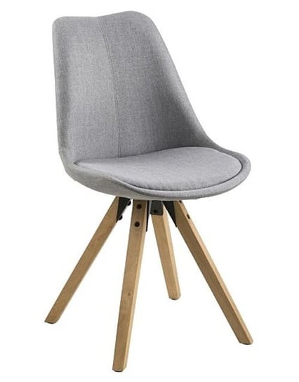 Krzesło ELIOR Oscar 2X, szare, 48,5x55x85 cm Elior