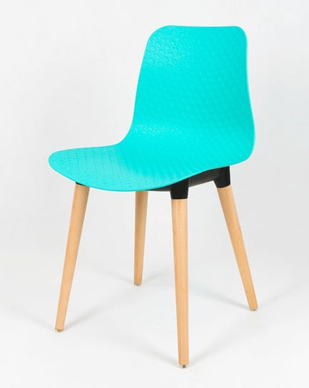 Krzesło ELIOR Pappu 2X, niebieskie, 42x44x79 cm, 4 szt. Elior