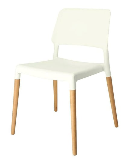 Krzesło ELIOR Pollo, białe, 51x52x78 cm Elior