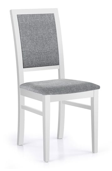 Krzesło ELIOR Prince, biało-szare, 41x43x96 cm Elior