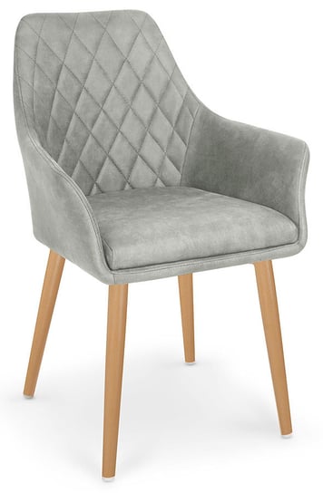 Krzesło ELIOR Syvis, szare, 61x58x85 cm Elior