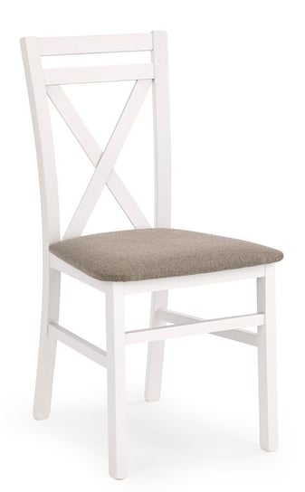 Krzesło ELIOR Vegas, biało-beżowe, 90x45x49 cm Elior