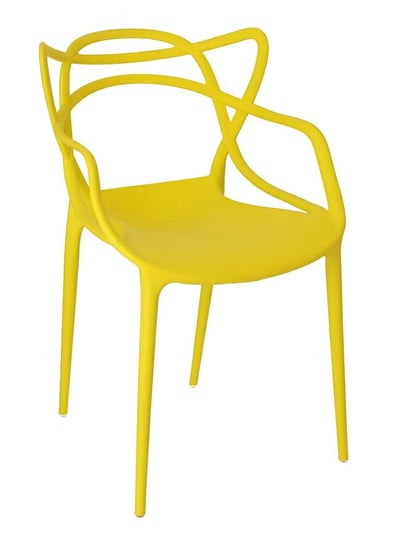Krzesło ELIOR Wilmi, żółte, 40x52x82 cm Elior