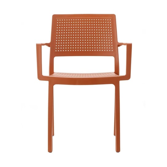 Krzesło Emi Arm terracotta z tworzywa SCAB Design