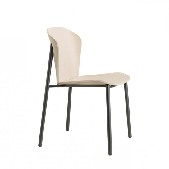 Krzesło Finn bejcowane białe antracyt SCAB Design