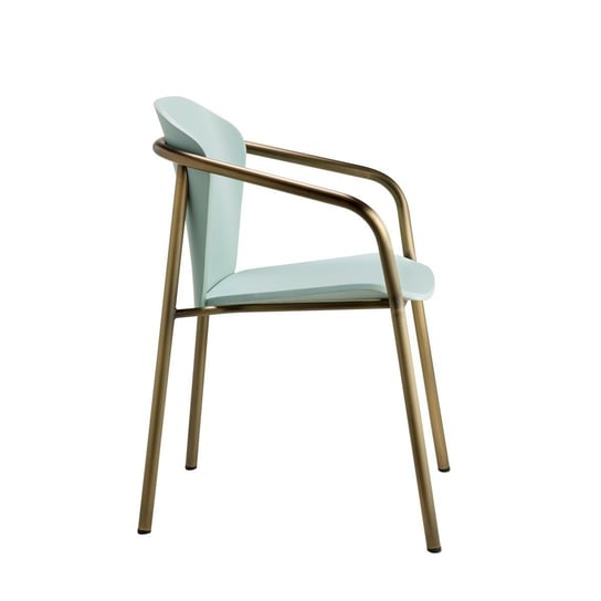 Krzesło Finn z podłokietnikami akwamaryn bronz SCAB Design