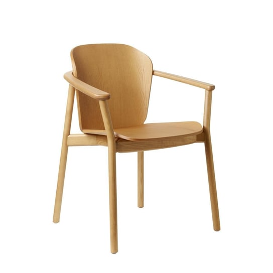 Krzesło Finn z podłokietnikami jasny orz ech SCAB Design