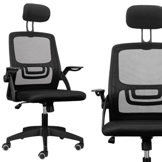Krzesło Fotel Biurowy Czarny Obrotowy Szchara