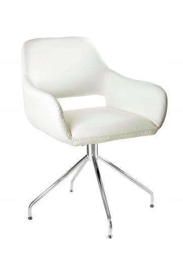 Krzesło fotel do poczekalnie białe obrotowe biuro Unique