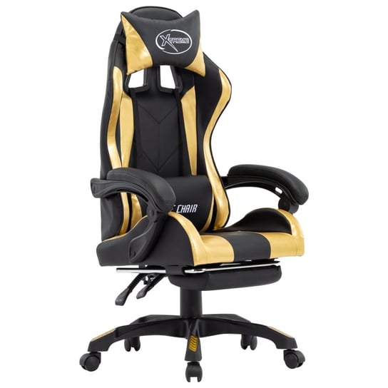 Krzesło gamingowe obite sztuczną skórą, z podnóżki / AAALOE Inna marka