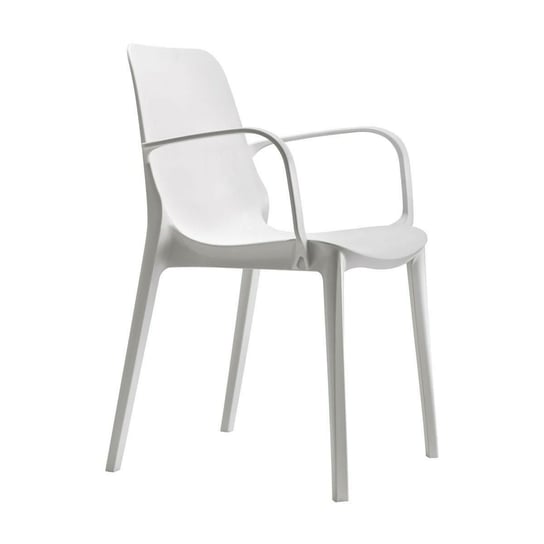 Krzesło Ginevra z podłokietnikami białe SCAB Design