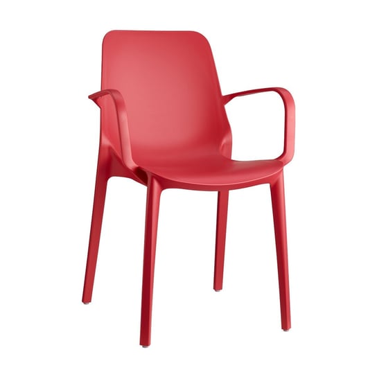 Krzesło Ginevra z podłokietnikami czerwo ne SCAB Design