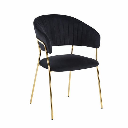 Krzesło Glamour velvet czarne/ złote Intesi