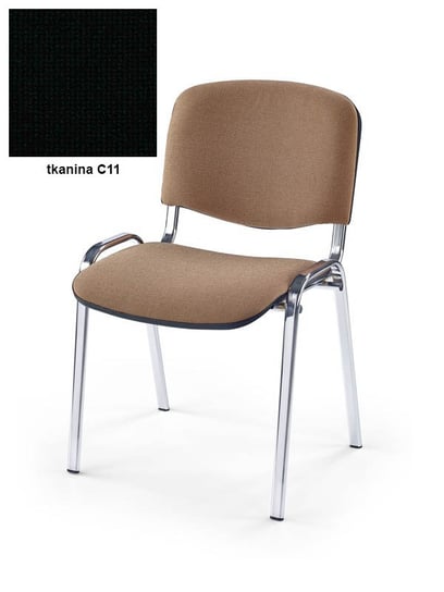 Krzesło HALMAR Iso C11, czarno-srebrne, 82x53x55 cm Halmar