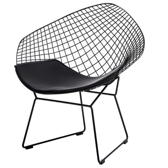Krzesło HarryArm czarne poduszka czarna D2.DESIGN