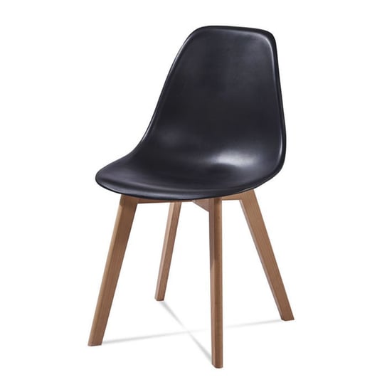 Krzesło HLIVING Edna, czarne, 46x55x85 cm HLiving