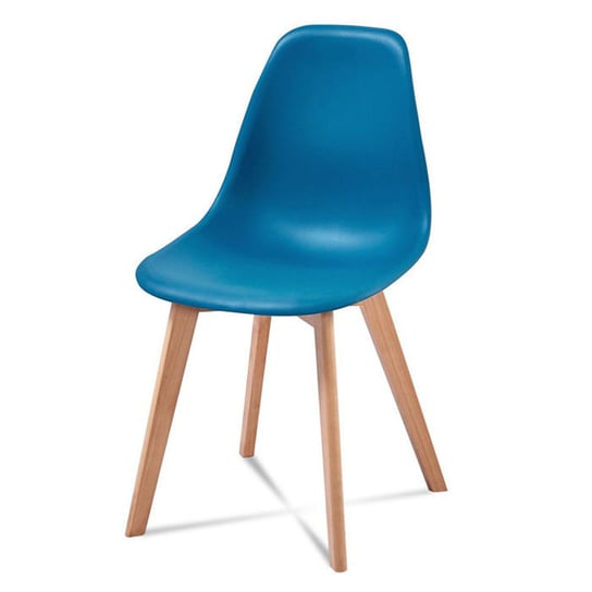 Krzesło HLIVING Edna, niebieskie, 46x55x85 cm HLiving