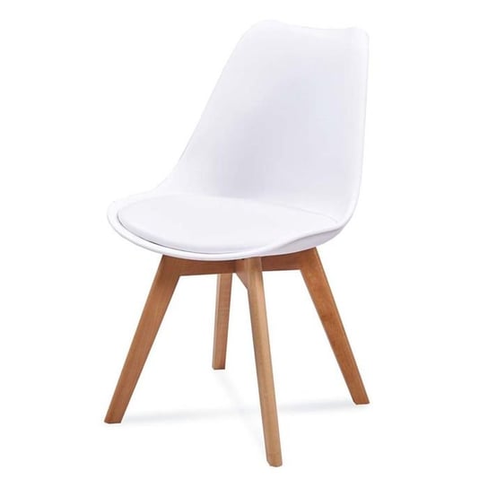 Krzesło HLIVING Fior, białe, 48x52x83 cm HLiving