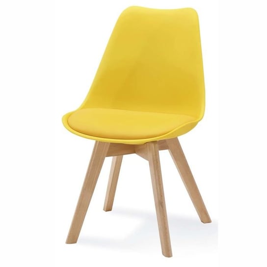 Krzesło HLIVING Fior, żółte, 48x52x83 cm HLiving