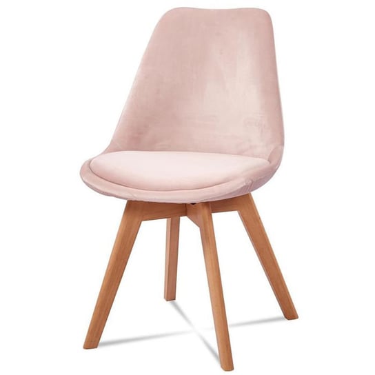 Krzesło HLIVING Valentino, jasnoróżowe 48x52x83 cm HLiving