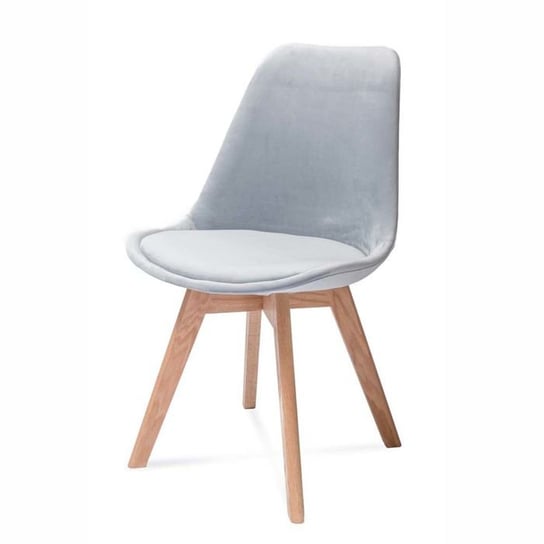 Krzesło HLIVING Valentino, jasnoszaro-brazowe, 48x52x83 cm HLiving