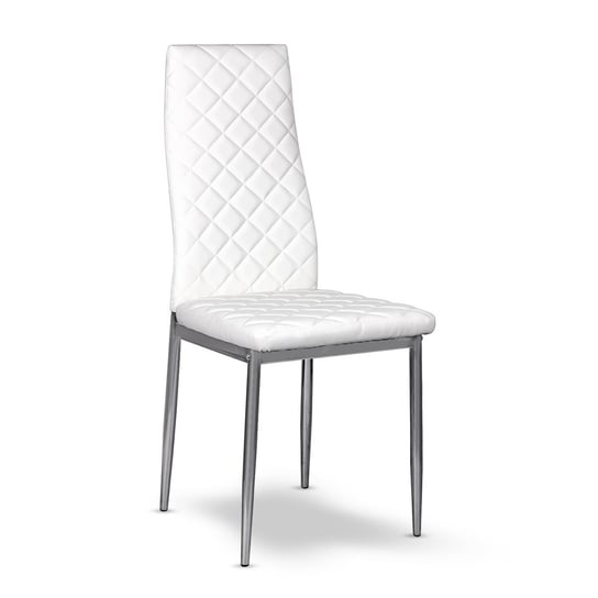 Krzesło HOME SELECT Diamond, białe-chrom, 98x42x42 cm HOME SELECT