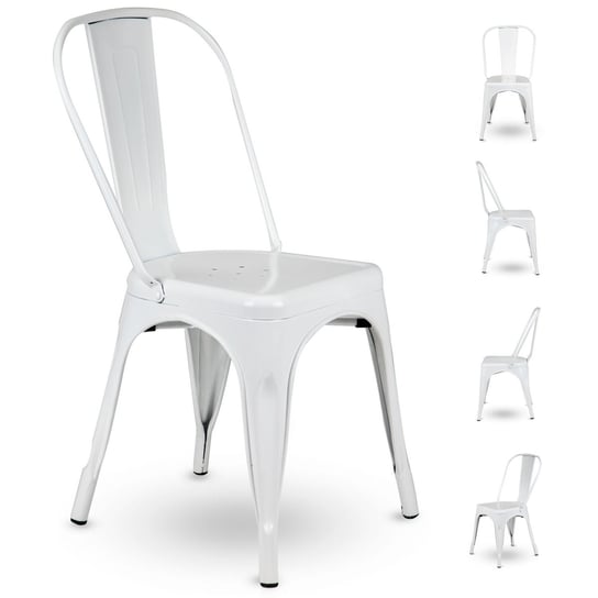 Krzesło HOME SELECT Rivoli, białe, 85,5x45x44 cm HOME SELECT