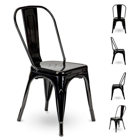 Krzesło HOME SELECT Rivoli, czarne, 85,5x45x44 cm HOME SELECT