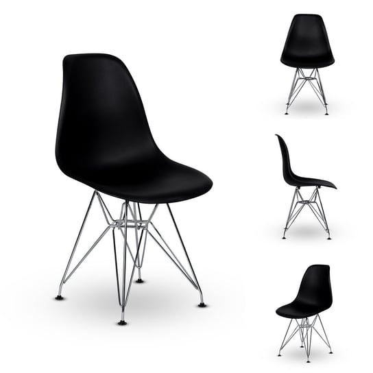 Krzesło HOME SELECT Verona, czarno-srebrny, 81x45x41 cm HOME SELECT