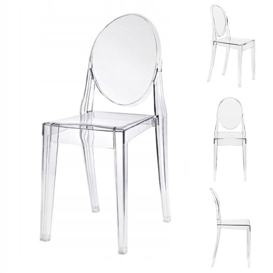 Krzesło HOME SELECT Victoria Ghost, transparentne, 90x45x40 cm HOME SELECT