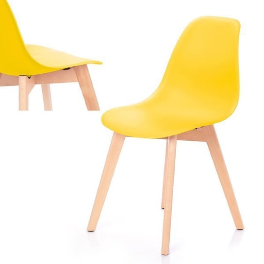 Krzesło HOMEDE Mirano, żółto-brązowe, 40x46x81 cm Homede