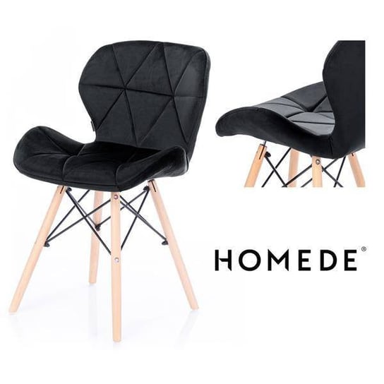 Krzesło HOMEDE Silla V, czarne, 42x55x78 cm Homede