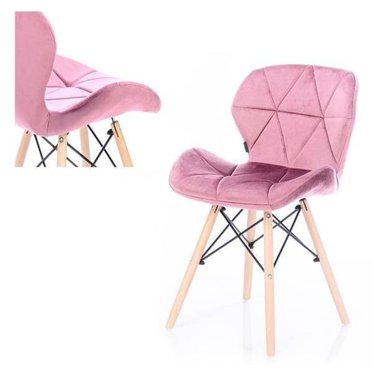 Krzesło HOMEDE Silla V, różowe, 42x55x78 cm Homede
