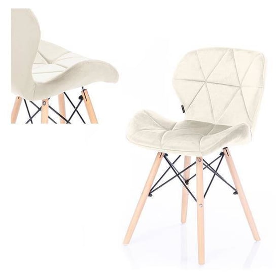 Krzesło HOMEDE Silla V, szare, 42x55x78 cm Homede