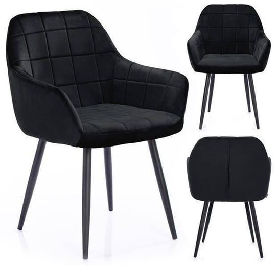 Krzesło HOMEDE Stillo, czarne, 42x55x85 cm Homede