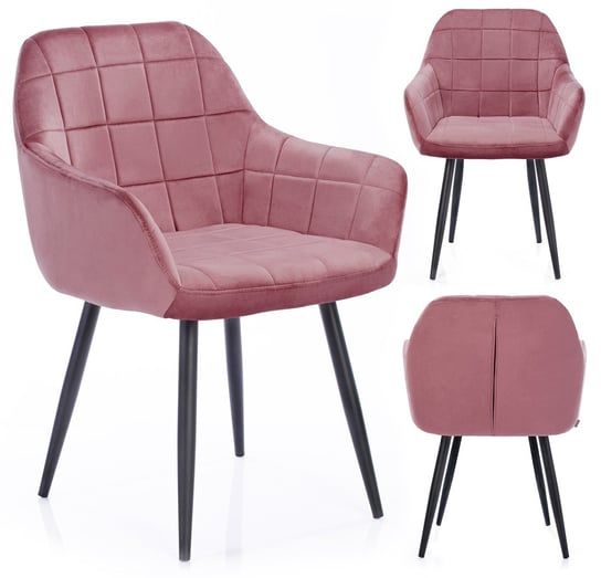Krzesło HOMEDE Stillo, różowe, 42x55x85 cm Homede