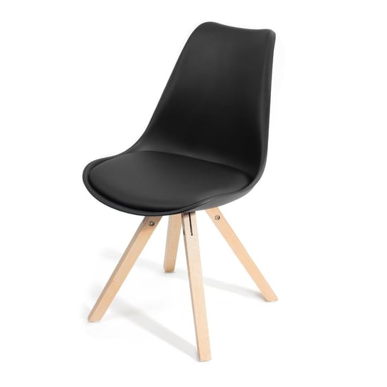 Krzesło HOMEKRAFT Fjone, czarne, 83x48x57 cm, 4 szt. Homekraft